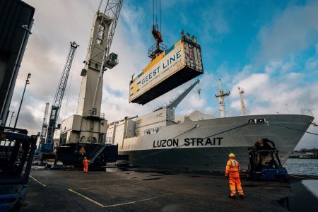 Shipping Container Taken Off Boat